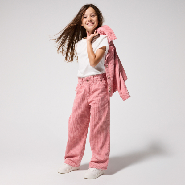 تيشيرت أساسي أبيض سادة للفتيات